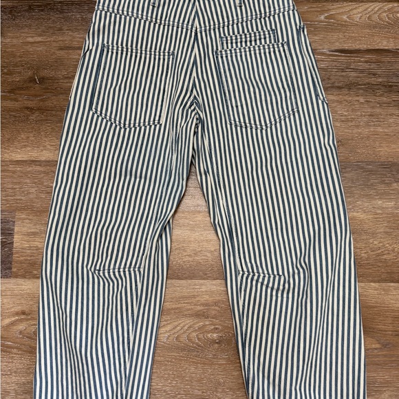 We The Free Striped Navy and White Moxie Railroad Barrel Pants Size 28 - Picture 2 of 5